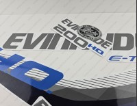 Evinrude 200HP E-tec HO 2011-2014 Blue kit White Cowl Outboard Decals
